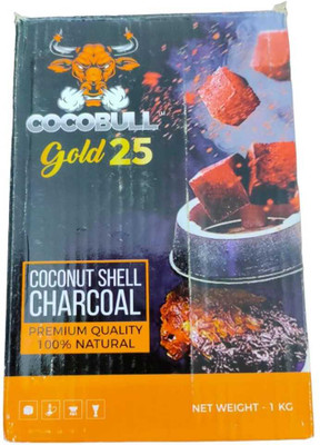 Puff Smart Cocobull Coconut Shell Charcoal - 72pcs - 1kg Hookah Charcoals(Pack of 72)