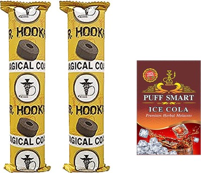 Puff Smart Premium Herbal Flavor Ice Cola And 2 Polo Magic Coal Hookah Charcoals(Pack of 3)