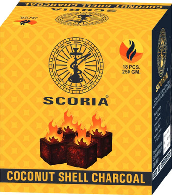 SCORIA Ready in one minute 250 Gram Coconut Shell Hookah Charcoals(Pack of 6)