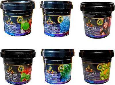 Puff Smart Premium Herbal Flavor 100g Each Kiwi, Brain, Zafran Pan, Double Apple, Chocolate, Spring Water Hookah Flavor(600 g, Pack of 6)