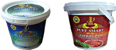 Puff Smart Premium Herbal Flavor Bucket 1Kg Spring Water, Zafran Paan Hookah Flavor(2000 g, Pack of 2)