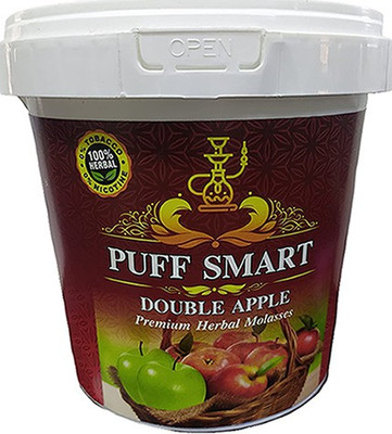 Puff Smart Premium Herbal Flavors 1 kg Bucket Double Apple Hookah Flavor