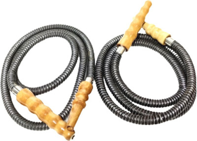 RSS ENTERPRISES Rubber Silver Hookah Hose 1.5 m(Pack of 2, Mouth Tip Included)