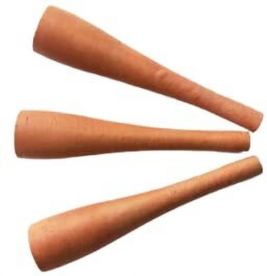 Shree shyam enterprises Handmade Clay Chillum/Chillam Pipe - Indian Smoking Lover's Pipe - 3.5 Inches Terracotta Outside Fitting Hookah Mouth Tip(Brown, Pack of 3)