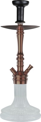 Cocoyaya Barcelona Hookah Coffee (Transparent Base) 15.6 inch Glass Hookah(Brown)