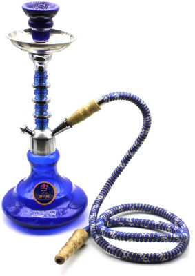 Bezak Kharbuza Shaped Pure Black Hookah 12 Inches With accessories 12 inch Glass Hookah(Black)