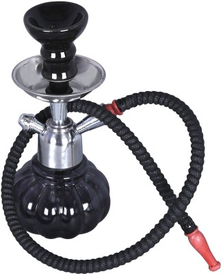 DESI KARIGAR 9 inch Glass, Ceramic Hookah(Black)