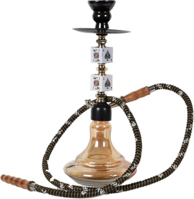 MAHISON LIFESTYLE Premium Designer Gold King Queen 16 inch Crystal, Iron Hookah(Gold)