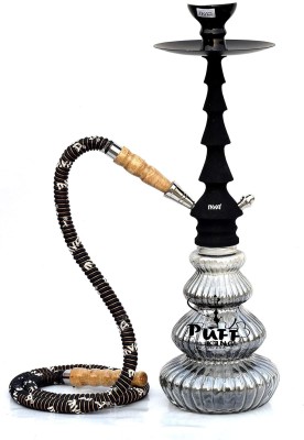 PUFF KING 20 inch Glass Hookah(Black, Silver)