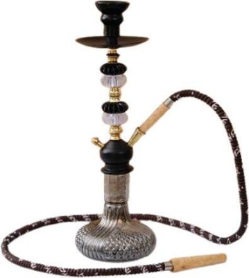 Bezak Luster Big Russian Floral Shaped Black 20 inch Glass Hookah(Multicolor)