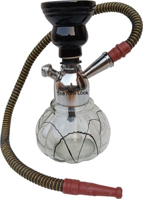 The New Look Original Best Quality Trendy Hukka 8 inch Glass, Iron Hookah(Black, Silver, White)