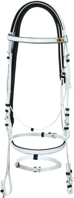 Techify Snaffle Horse Bridle(For  Horse White)