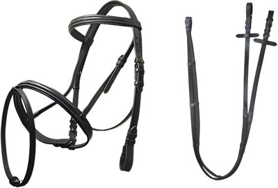 KTE Snaffle Horse Bridle(For  Horse Black)