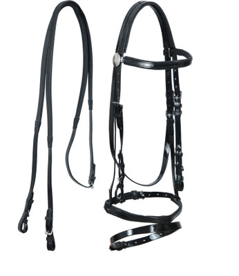 Techify Snaffle Horse Bridle(For  Pony Black)
