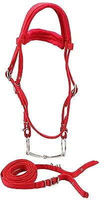 BLESSING PET PRODUCT Harness Horse Bridle(For  Horse RED)