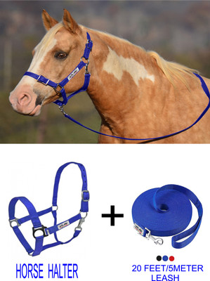 BLESSING PET PRODUCT Halter Horse Bridle(For  Pony BLUE)