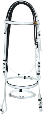 Techify Snaffle Horse Bridle(For  Pony White)