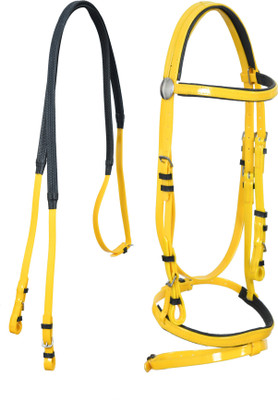 Techify Snaffle Horse Bridle(For  Pony Yellow)