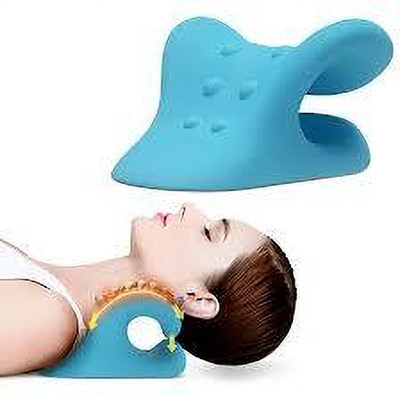 Dazzel Flex Neck Hump Corrector For Women Massage Relaxer Acupressure Pillow Neck Stretcher Yes Neck Cover /(Blue)