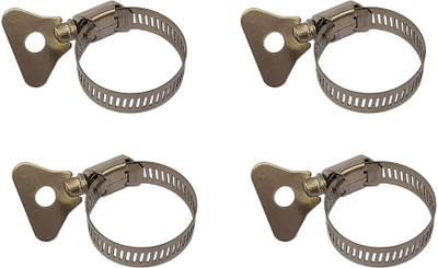 ESEKSAFAR 4pc 1inch Easily Adjustable Butterfly Hose clamp (10-25mm) Hose Clamps