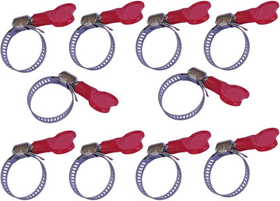 ESEKSAFAR 10pc Adjustable Hose Clamp 1inch / (10-25)mm Hose Clamps