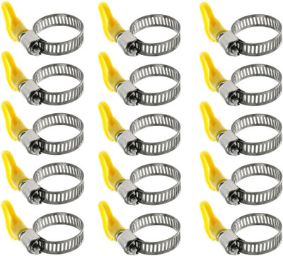 ESEKSAFAR 15pc Easy Adjustable Butterfly 2cm Hose Clamps
