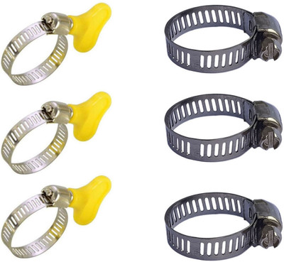 ESEKSAFAR 6pcs two type Easy adjustable 2cm Hose Clamps