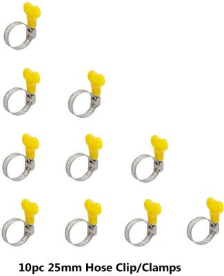 ESEKSAFAR 10pcs Butterfly Hose Clip/Clamp 1inch Size adjust (10-25)mm Hose Clamps