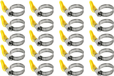ESEKSAFAR 20pc Easy Adjustable Butterfly 2cm Hose Clamps