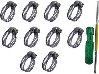 ESEKSAFAR 2in1 Screwdriver with 10pc 2cm Hose Clamps