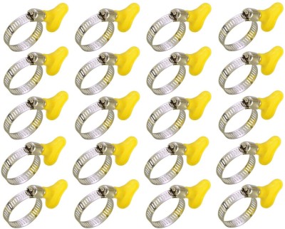 ESEKSAFAR 20pc Easy Adjustable Butterfly Pipe Clamp 1inch Size adjust (10-25)mm Hose Clamps