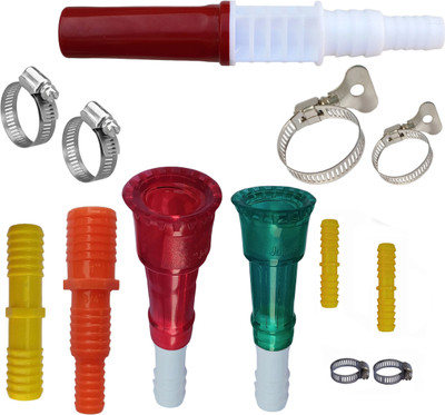 ESEKSAFAR 2pc Tap Jointer 1/2 “ & 3/4” 1pc Nozzle Spray 4pc connector & 6 clamp set Hose Connector
