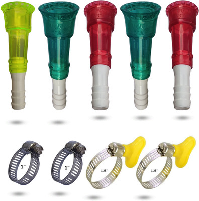ESEKSAFAR 1/2inch 5pc Pipe jointer 2pc Clamp 1inch (15-25) & 2pc 1.25inch(16-33)mm Hose Connector