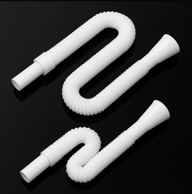 WROSHLER (P OF 2) PVC HOSE PIPE FOR WASH BASIN/ SINK 1.102 PVC Kitchen Pipe for Sink/ Waste/ Wash Basin Expandable & Flexible Drain Pipe Hose Pipe(1 m)
