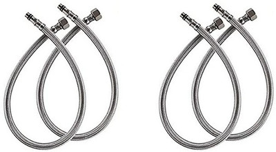 LUVBATH FITTING 30-Inch Heavy Polymide Tap Shower Hose Pipe (Pack of 4) | M10/1 x 1/2 Inch | Strong, Leakproof, Flexible, Durable | Bathroom Fitting & Dish Spray Replacement Hose Pipe(0.76 m)