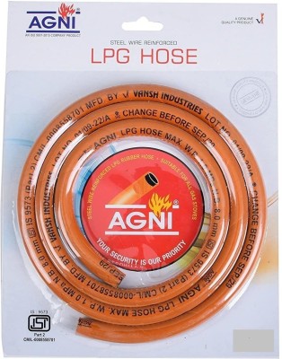 Agni VI- STEEL WIRE REINFORCED LPG 7 Years Warranty BLISTER PACK Hose Pipe(150 cm)