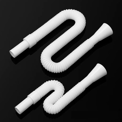 WROSHLER (P OF 2) PVC HOSE PIPE FOR WASH BASIN/ SINK 1.6 PVC Kitchen Pipe for Sink/ Waste/ Wash Basin Expandable & Flexible Drain Pipe Hose Pipe(1 m)