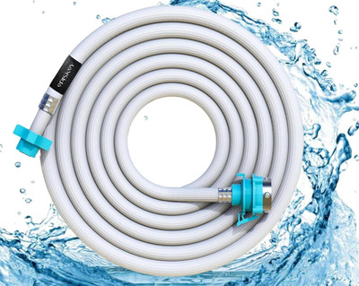 Episkey 3 Meter Flexible PVC Washing Machine Inlet Hose Water Pipe Universal Water Inlet With Tap Adaptor Connector for Top & Front Load Fully Automatic (INLET_PIPE_3M) Hose Pipe(3 m)