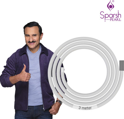 Sparsh Pearl 3 Meter Semi Automatic Washing Machine Water Inlet / Inflow Hose Pipe 3 Meter Semi A inlet for semi automatic Hose Pipe (300 cm) Hose Pipe(3 m)