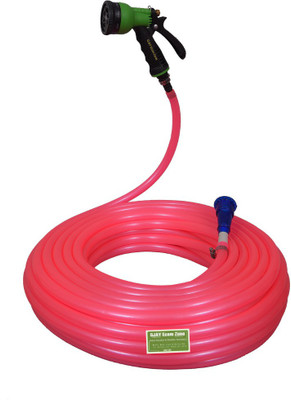 GJAY ECOM ZONE (15 Meter) Garden Hose Pipe with 8 Mode Spray Gun & Accessories Hose Pipe(1500 cm)