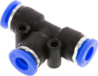 CRAFTSFY Pneumatic Push in Plastic (8x8x8 M) Air Tub Fitting Joint and Push Connector Tee Hose Pipe(500 cm)