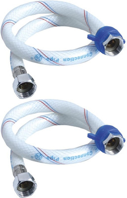 COSSIMO 24 Inch White Heavy Duty PVC Connection Pipe Suitable For Geysers, Countertop Faucets/Water Taps (Pack of 2) Hose Pipe(0.6 m)