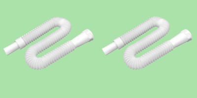 PBROS Plastic Flexible Waste Drain Pipe for Wash Basin PACK OF 2 M_18 PVC Waste Pipe for Bathroom Wash Basin and Kitchen Wash Basin PACK OF 2 M_18 Hose Pipe(1 m)