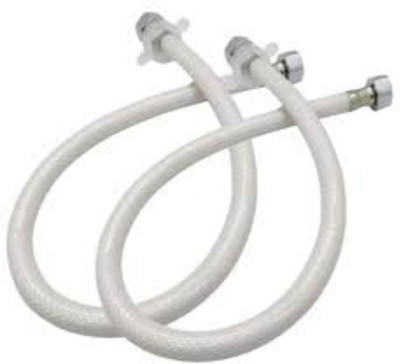 MFS PVC Connection Pipe 18 Inches for Geysers, Faucets & Water taps Set of 2 VC Connection Pipe|18 Inches|PVC Heavy Duty Flexible Hot & Cold Water Connection Hose Pipe(0.45 m)
