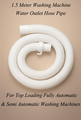 WROSHLER 1.5 MTR Washing Machine Outlet /Drain Pipe Corrugated Plastic Outlet Pipe 1.141 Extension Hose Pipe Suitable for All Fully/Semi Automatic Washing Machines Hose Pipe(1.5 m)