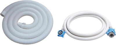 Ninetales Washing Machine Pipe Combo 3 Meter Outlet + 3 Meter Auto Inlet - For Top & Front Load Fully Automatic Washing Hose Pipe(3 m)