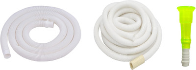 Ninetales Washing Machine Pipe Combo 5 Meter Outlet + 3 Meter Inlet + 3/4 Tap Jointer - For Top & Front Load Semi Automatic Washing Machine - Tap Water Supply & Drain Hose Pipe(3 m)