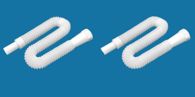 PBROS Plastic Flexible Waste Drain Pipe for Wash Basin PACK OF 2 M_6 PVC Waste Pipe for Bathroom Wash Basin and Kitchen Wash Basin PACK OF 2 M_6 Hose Pipe(1 m)