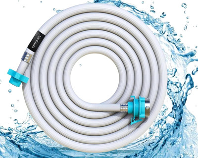 Episkey 3 Meter Flexible PVC Washing Machine Inlet Hose Water Pipe Universal Water Inlet With Tap Adaptor Connector for Top & Front Load Fully Automatic (INLET_PIPE_3M) Hose Pipe(3 m)