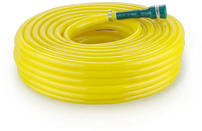 AHYRA 20 Mtr PVC Water Pipe, Durable & Flexible with Accessories Connector & Clamps Hose Pipe(2000 cm)